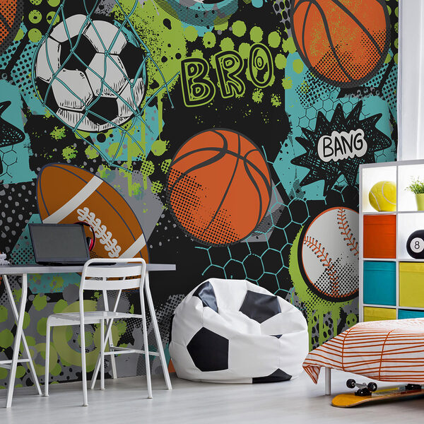 Fototapeta Fototapeta Kolaż sportowy w żywych kolorach. (SKU: u99729)