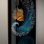 Obraz Eleganckie Betta Swirls w neonowym świetle