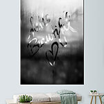 Obraz Wiadomość na parzonym szkle z sercem