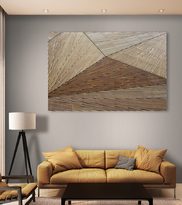 Geometryczny drewniany wzór z liniami Obraz Geometryczny drewniany wzór z liniami
