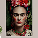 Obraz Żywe kwiatowe nakrycie głowy i odważne kolory