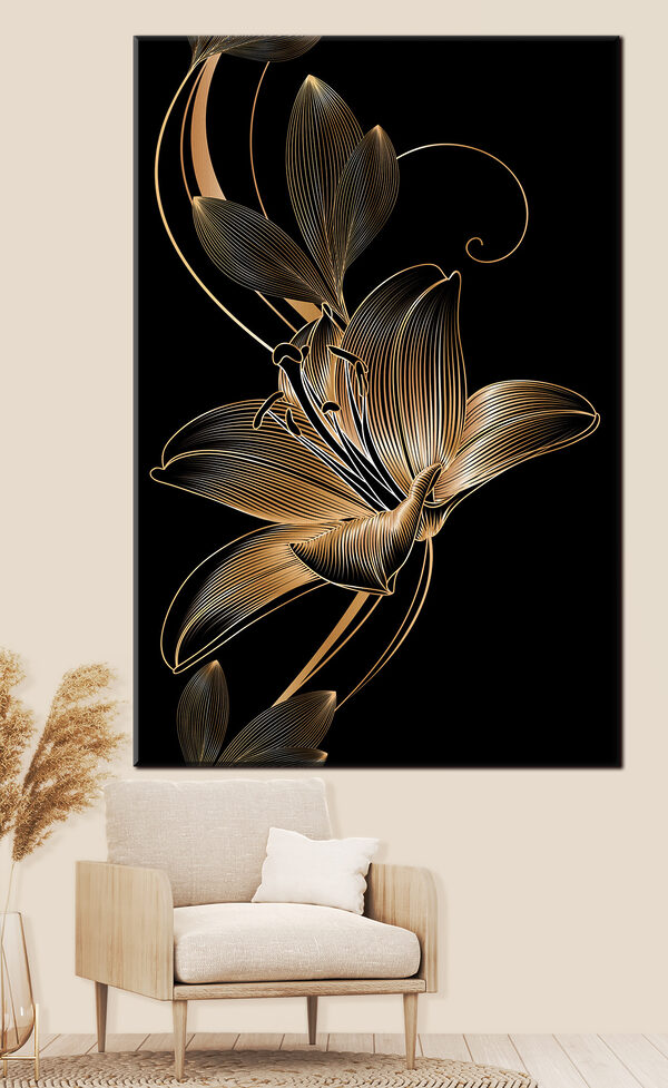 Elegancka kwiatowa ilustracja z delikatnymi liniami Obraz Elegancka kwiatowa ilustracja z delikatnymi liniami