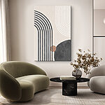 Obraz Abstrakcyjne linie z geometrycznymi kształtami