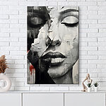 Obraz Malowanie kobiecej twarzy