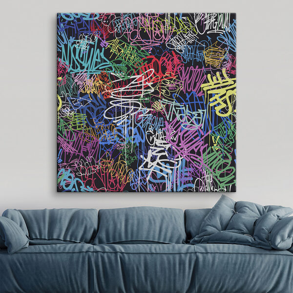 Obraz Obraz Kolorowe linie na czarnym tle (SKU: s37150)