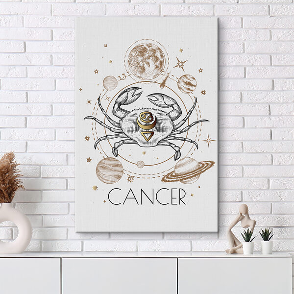 Obraz Obraz Znak zodiaku Rak z planetami i gwiazdami (SKU: s36197)