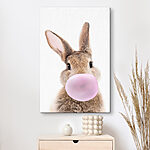 Obraz Bunny dmucha bańkę z gumy balonowej.