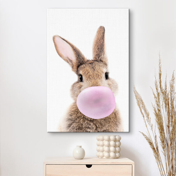 Obraz Obraz Bunny dmucha bańkę z gumy balonowej. (SKU: s37773)