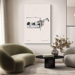 Obraz Rysunek kobiety leżącej na łóżku