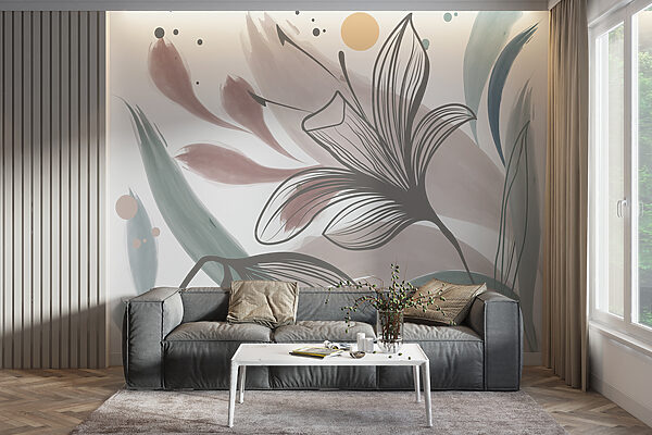 Abstrakcyjna kwiatowa elegancja w pastelowych odcieniach Fototapeta Abstrakcyjna kwiatowa elegancja w pastelowych odcieniach