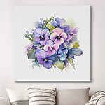 Obraz Wibrujący akwarelowy bukiet bratków