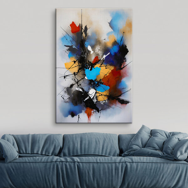 Czarny obiekt na śniegu Obraz Czarny obiekt na śniegu