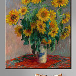 Obraz Canvas prints Painting of sunflowers in a vase