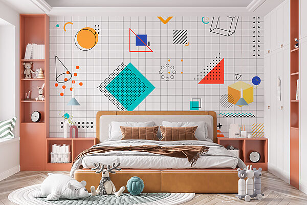 Wzór kształtów geometrycznych Fototapeta Wzór kształtów geometrycznych