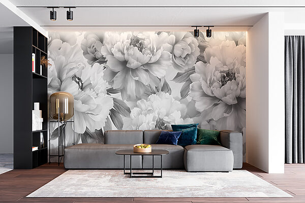Monochrome Bloom Elegance Fototapeta Monochrome Bloom Elegance