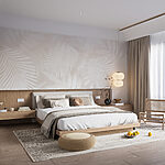 Fototapeta Białe liście na jasnym tle