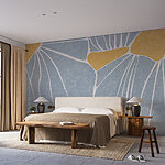 Fototapeta Niebieski i żółty wzór