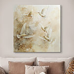 Obraz Grupa białych ptaków w locie