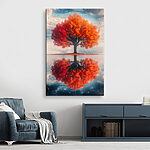 Obraz Drzewo z pomarańczowymi liśćmi