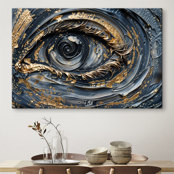 Spiralna elegancja w metalicznych odcieniach Obraz Spiralna elegancja w metalicznych odcieniach