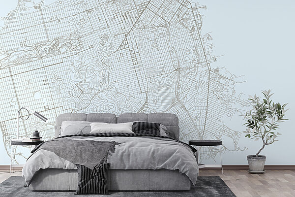 Mapa miasta Fototapeta Mapa miasta