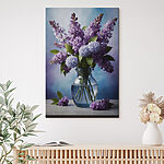 Obraz Canvas prints Vase with purple flowers