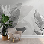 Fototapeta Elegancka monochromatyczna ilustracja botaniczna
