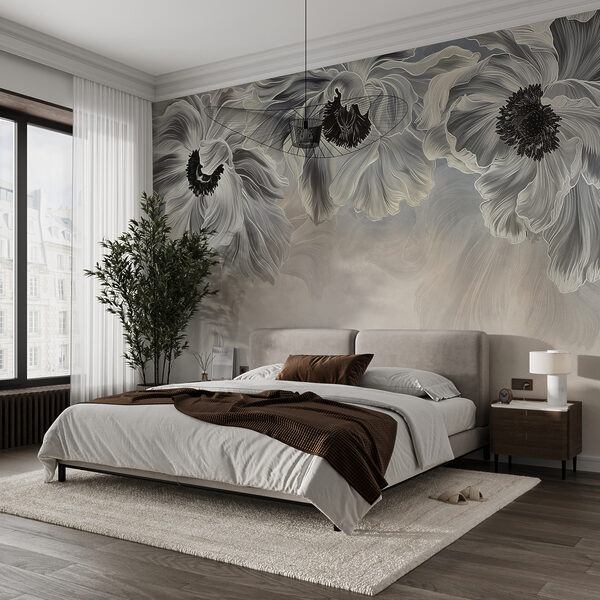 Ethereal Floral Grayscape Fototapeta Ethereal Floral Grayscape