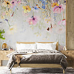 Fototapeta Malowanie kwiatów i motyli