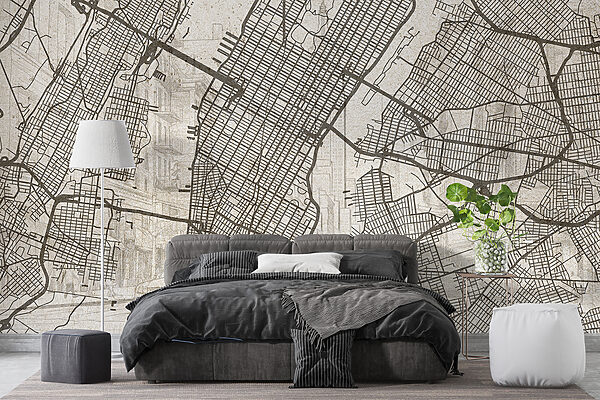 Mapa miasta Fototapeta Mapa miasta