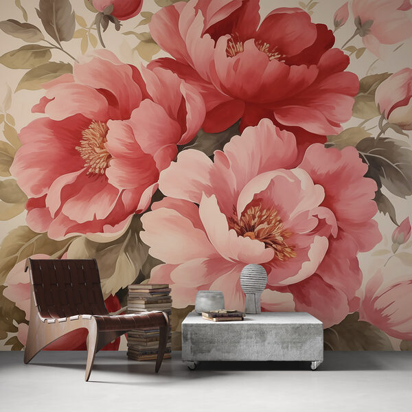 Fototapeta Eleganckie kwiaty w delikatnych odcieniach