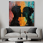 Obraz Mężczyzna i kobieta całują się