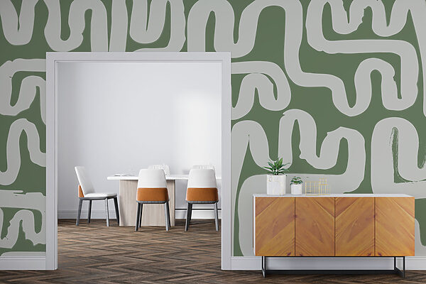 Labirynt z białymi liniami Fototapeta Labirynt z białymi liniami