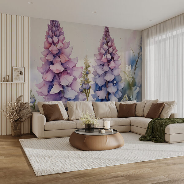 Malowanie kwiatów na białym tle Fototapeta Malowanie kwiatów na białym tle