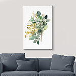 Obraz Akwarela przedstawiająca gałąź z liśćmi