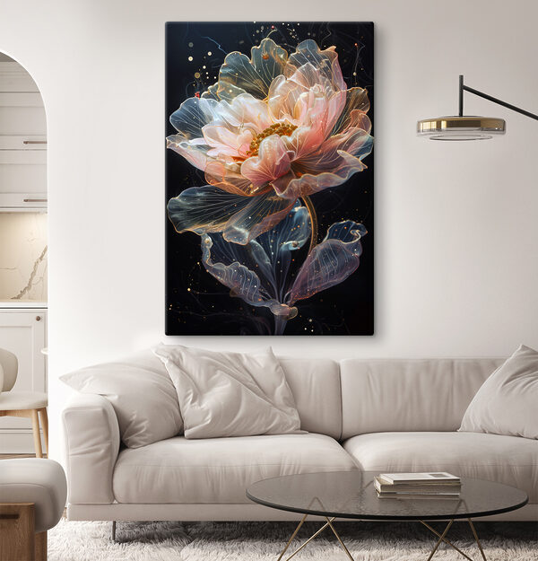Illuminated Bloom w kolorze Midnight Waters Obraz Illuminated Bloom w kolorze Midnight Waters