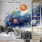 Fototapeta Planety na niebie z planetami