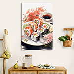 Obraz Talerz sushi z sosem