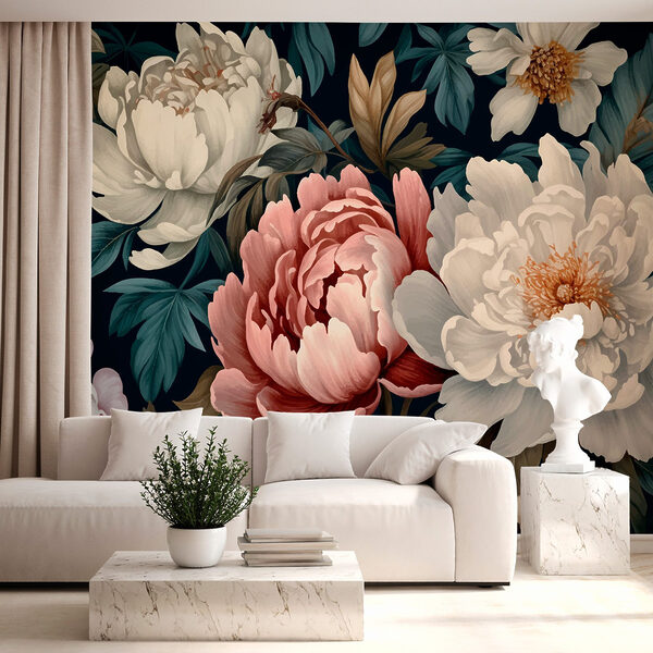 Elegancka kwiatowa symfonia w rozkwicie Fototapeta Elegancka kwiatowa symfonia w rozkwicie