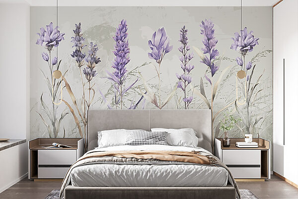 Elegancka botaniczna flora akwarelowa Fototapeta Elegancka botaniczna flora akwarelowa