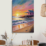 Obraz Malowanie domu na plaży