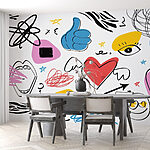 Fototapeta Kolekcja różnokolorowych przedmiotów