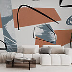 Fototapeta Wall murals Abstract shapes in muted colors.
