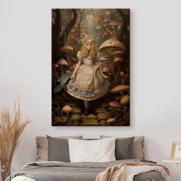 Obraz Dziewczyna w sukience w lesie