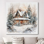 Obraz Dom w śniegu