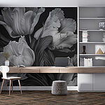 Fototapeta Eleganckie tulipany w monochromatycznych odcieniach