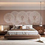 Fototapeta Grupa mniszków lekarskich