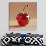 Obraz Czerwona wiśnia z szypułką