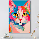 Obraz Kolorowy obraz przedstawiający kota