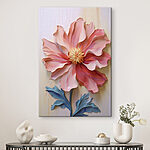 Obraz Różowy kwiat z żółtym środkiem